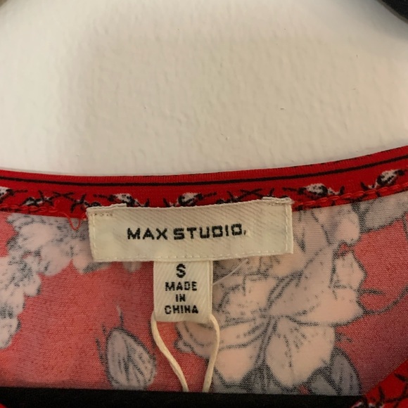 Max Studio Floral Scoop Neck Sleeveless Dress Red Size Small - Picture 10 of 10